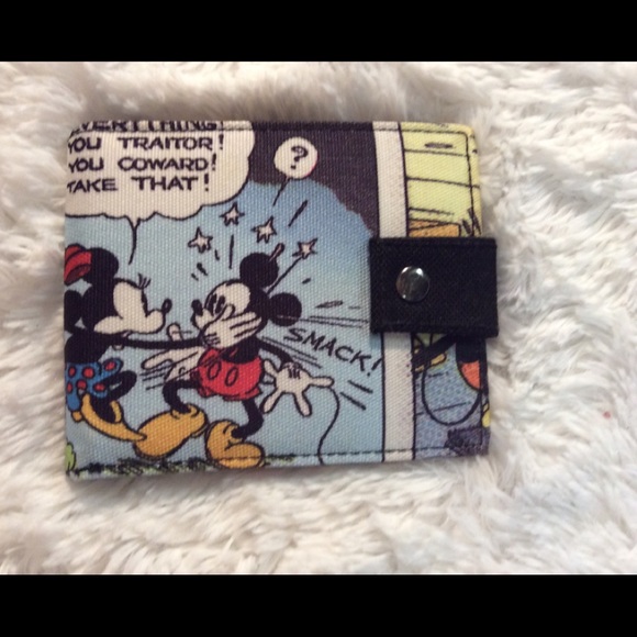 Disney Other - Disney World Bifold Wallet Comic Strip Canvas